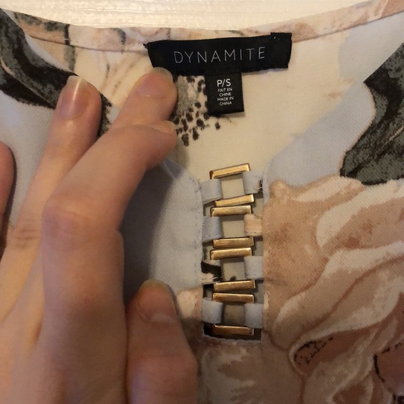 Floral Baby Blue Dynamite Camisole Size S - Picture 2 of 3